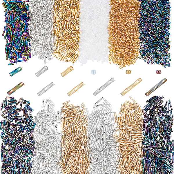 PandaHall PH 4300pcs Metallic Seed Beads, 3 Colors Twisted Bugle Beads Round Seed Beads 6/9/12mm Glass Long Tube Bead 2mm Pony Beads Craft..., Multicolor
PandaHall PH 4300pcs Metallic Seed Beads, 3 Colors Twisted Bugle Beads Round Seed Beads 6/9/12mm Glass Long Tube Bead 2mm Pony Beads Craft..., Multicolor