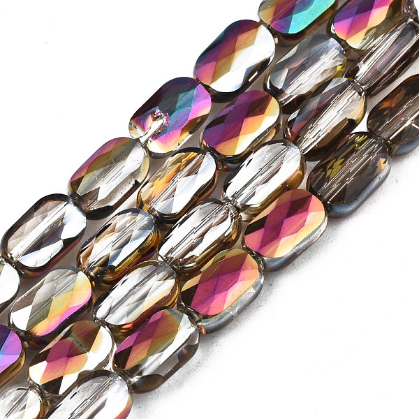PandaHall Electroplate Transparent Glass Beads Strands, Half Plated, Faceted, Rectangle, Coffee, 7x4x3mm, Hole: 1mm, about 79~80pcs/strand..., Brown
PandaHall Electroplate Transparent Glass Beads Strands, Half Plated, Faceted, Rectangle, Coffee, 7x4x3mm, Hole: 1mm, about 79~80pcs/strand..., Brown