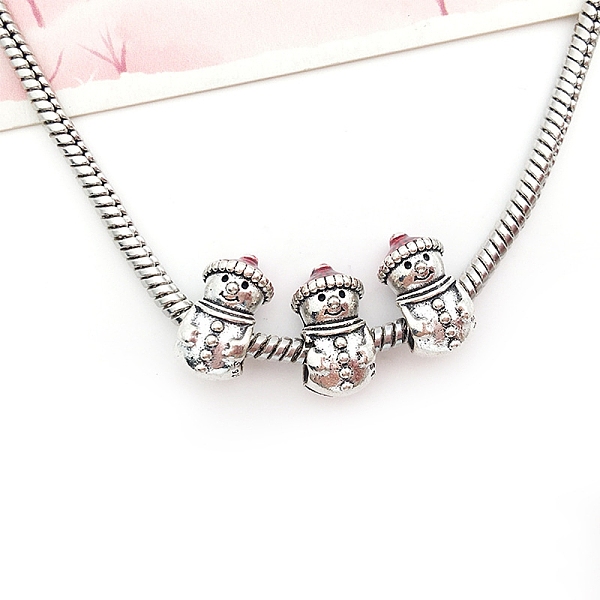 PandaHall Christmas Theme Alloy Enamel European Beads, Large Hole Bead, Antique Silver, Snowman, 13x7x7.5mm, Hole: 4.5x4mm Alloy+Enamel...
PandaHall Christmas Theme Alloy Enamel European Beads, Large Hole Bead, Antique Silver, Snowman, 13x7x7.5mm, Hole: 4.5x4mm Alloy+Enamel...