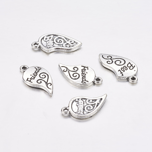 PandaHall Tibetan Style Alloy Split Pendants, Cadmium Free & Lead Free, Heart with Word Best Friends, Heart, Antique Silver, 22x12x2mm, Hole...
PandaHall Tibetan Style Alloy Split Pendants, Cadmium Free & Lead Free, Heart with Word Best Friends, Heart, Antique Silver, 22x12x2mm, Hole...