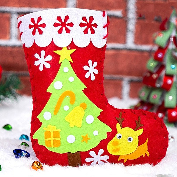 PandaHall DIY Non-woven Fabric Christmas Sock Kits, including Fabric, Needle, Cord, Christmas Tree Cloth Christmas Tree Multicolor
PandaHall DIY Non-woven Fabric Christmas Sock Kits, including Fabric, Needle, Cord, Christmas Tree Cloth Christmas Tree Multicolor