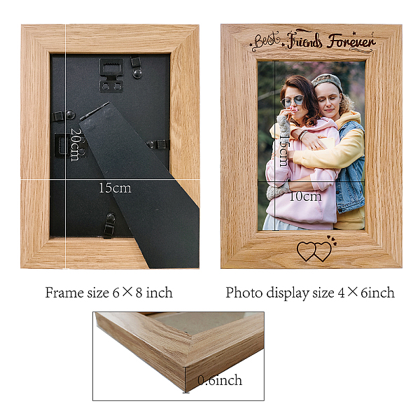PandaHall Natural Wood Photo Frames, for Tabletop Display Photo Frame, Rectangle with Word, Heart Pattern, 200x150mm Wood Heart Black
PandaHall Natural Wood Photo Frames, for Tabletop Display Photo Frame, Rectangle with Word, Heart Pattern, 200x150mm Wood Heart Black