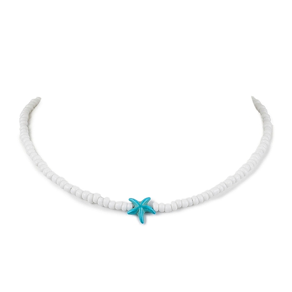 PandaHall Synthetic Turquoise Necklaces, with Glass Seed Beads, Starfish, 15.35 inch(39cm) Turquoise Starfish White
PandaHall Synthetic Turquoise Necklaces, with Glass Seed Beads, Starfish, 15.35 inch(39cm) Turquoise Starfish White