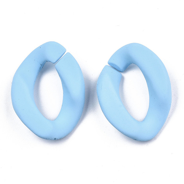 PandaHall Opaque Spray Painted Acrylic Linking Rings, Quick Link Connectors, for Curb Chains Making, Twist, Light Sky Blue, 23x17x4.5mm...
PandaHall Opaque Spray Painted Acrylic Linking Rings, Quick Link Connectors, for Curb Chains Making, Twist, Light Sky Blue, 23x17x4.5mm...