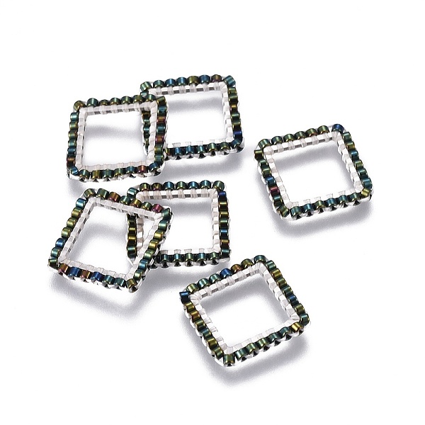 PandaHall MIYUKI & TOHO Handmade Japanese Seed Beads, with 304 Stainless Steel Link Rings, Loom Pattern, Square, Silver, Dark Olive Green...
PandaHall MIYUKI & TOHO Handmade Japanese Seed Beads, with 304 Stainless Steel Link Rings, Loom Pattern, Square, Silver, Dark Olive Green...