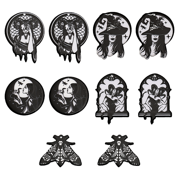 PandaHall CHGCRAFT 10Pcs 5 Style Printed Acrylic Pendants, Hecate with Ram Skull & Snake & Moth & Witch Hat Charm, Black...
PandaHall CHGCRAFT 10Pcs 5 Style Printed Acrylic Pendants, Hecate with Ram Skull & Snake & Moth & Witch Hat Charm, Black...