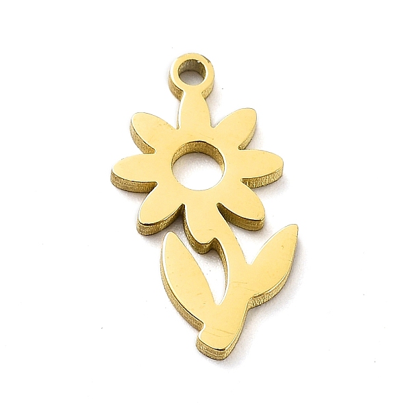 PandaHall 304 Stainless Steel Charms, Laser Cut, Flower Charm, Golden, 13.5x7x1mm, Hole: 1mm 304 Stainless Steel Flower
PandaHall 304 Stainless Steel Charms, Laser Cut, Flower Charm, Golden, 13.5x7x1mm, Hole: 1mm 304 Stainless Steel Flower