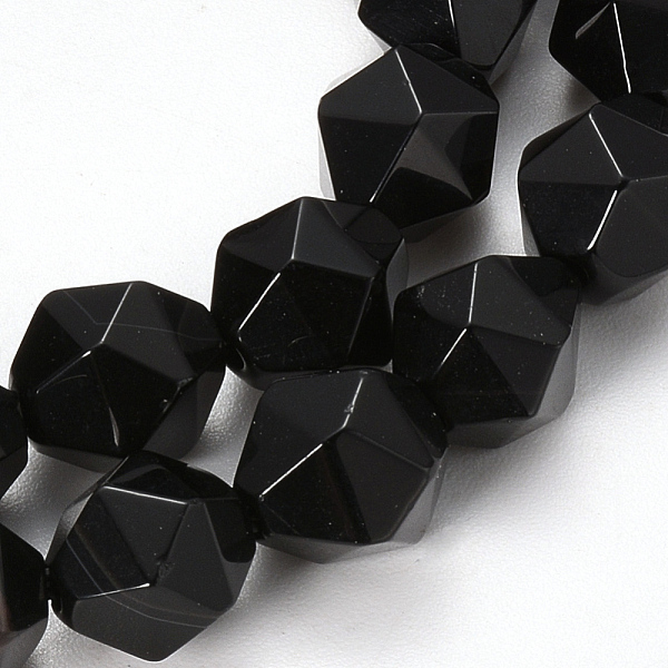 PandaHall Natural Black Onyx Beads Strands, Dyed, Faceted, Nuggets, 8~8.5x7.5x7.5mm, Hole: 1.5mm, about 46pcs/strand, 14.56 inch Black Onyx...
PandaHall Natural Black Onyx Beads Strands, Dyed, Faceted, Nuggets, 8~8.5x7.5x7.5mm, Hole: 1.5mm, about 46pcs/strand, 14.56 inch Black Onyx...