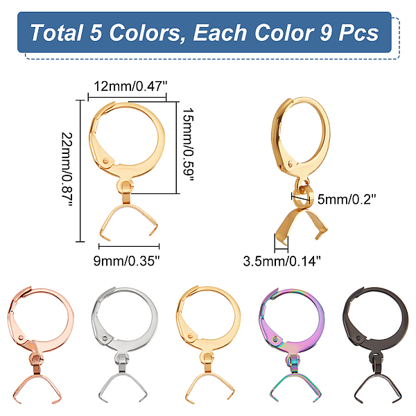 PandaHall 40 Pcs Stainless Steel Leverback Earring Findings, 5 Colors French Earring Hooks Leverback Earwires Earring Hooks Hypoallergenic...
PandaHall 40 Pcs Stainless Steel Leverback Earring Findings, 5 Colors French Earring Hooks Leverback Earwires Earring Hooks Hypoallergenic...