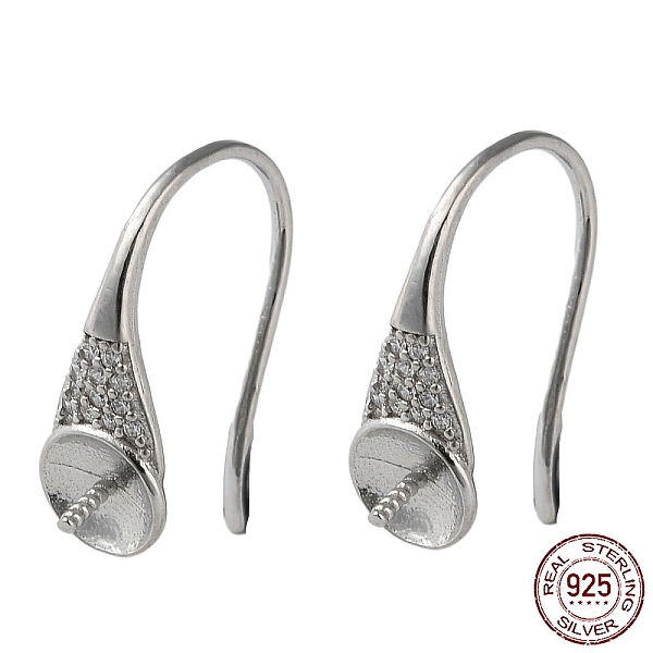 PandaHall Rhodium Plated 925 Sterling Silver Dangle Earring Hooks, with Clear Cubic Zirconia, Ear Wire with Pinch Bails, for Half Drilled...
PandaHall Rhodium Plated 925 Sterling Silver Dangle Earring Hooks, with Clear Cubic Zirconia, Ear Wire with Pinch Bails, for Half Drilled...