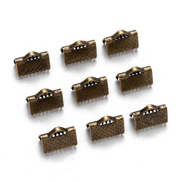 PandaHall Iron Ribbon Crimp Ends, Lead Free, Antique Bronze Color, about 10x7mm, hole: 2mm Iron
PandaHall Iron Ribbon Crimp Ends, Lead Free, Antique Bronze Color, about 10x7mm, hole: 2mm Iron