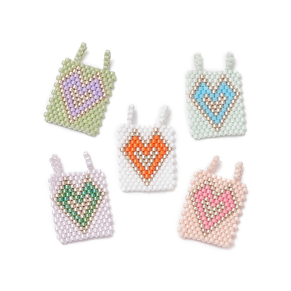 PandaHall Handmade MIYUKI Japanese Seed Loom Pattern Seed Beads, Rectangle with Heart Pendants, Mixed Color, 29x18.5x1.7mm, Hole: 2mm Glass..., Multicolor
PandaHall Handmade MIYUKI Japanese Seed Loom Pattern Seed Beads, Rectangle with Heart Pendants, Mixed Color, 29x18.5x1.7mm, Hole: 2mm Glass..., Multicolor