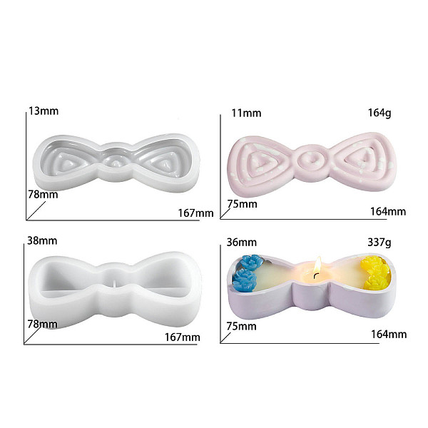 PandaHall DIY Silicone Storage Molds, Resin Casting Molds, Clay Craft Mold Tools, White, Bowknot, 168~170x80x14~38mm Silicone Bowknot White
PandaHall DIY Silicone Storage Molds, Resin Casting Molds, Clay Craft Mold Tools, White, Bowknot, 168~170x80x14~38mm Silicone Bowknot White