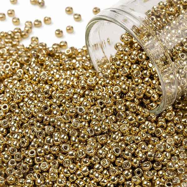 PandaHall TOHO Round Seed Beads, Japanese Seed Beads, (557) Gold Metallic, 11/0, 2.2mm, Hole: 0.8mm, about 5555pcs/50g Glass Gold
PandaHall TOHO Round Seed Beads, Japanese Seed Beads, (557) Gold Metallic, 11/0, 2.2mm, Hole: 0.8mm, about 5555pcs/50g Glass Gold