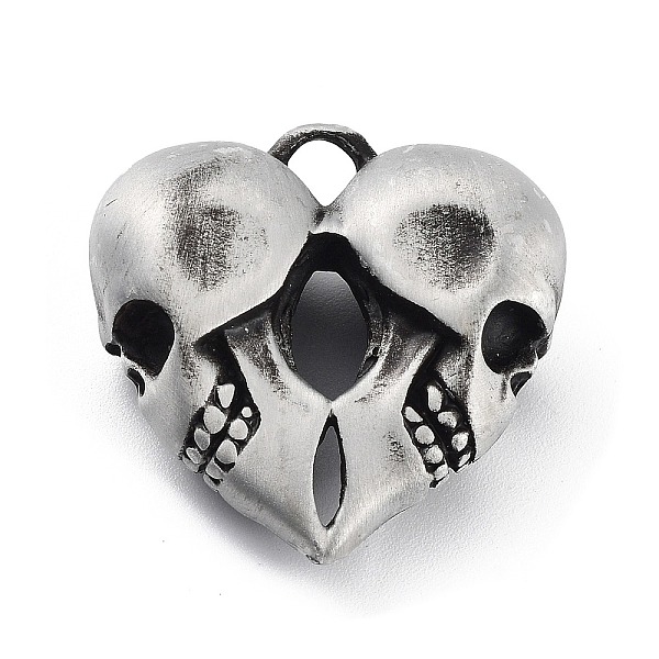 PandaHall Tibetan Style Alloy Pendant, Frosted, Heart with Skull, Antique Silver, 33x34x10mm, Hole: 5x5mm Alloy Heart
PandaHall Tibetan Style Alloy Pendant, Frosted, Heart with Skull, Antique Silver, 33x34x10mm, Hole: 5x5mm Alloy Heart