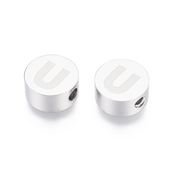 PandaHall 304 Stainless Steel Beads, Flat Round with Letter, Letter.U, 10x4.5mm, Hole: 2mm 304 Stainless Steel Letter U
PandaHall 304 Stainless Steel Beads, Flat Round with Letter, Letter.U, 10x4.5mm, Hole: 2mm 304 Stainless Steel Letter U