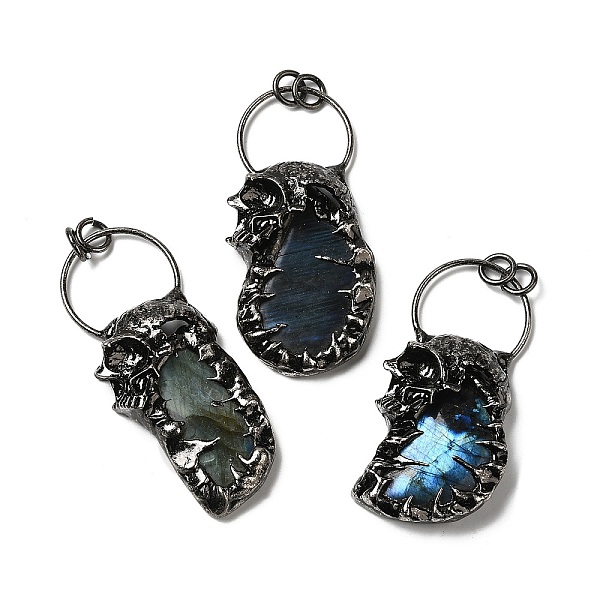 PandaHall Natural Labradorite Big Pendants, Skull & Nuggets Charms, with Gunmetal Plated Brass Findings, Cadmium Free & Lead Free...
PandaHall Natural Labradorite Big Pendants, Skull & Nuggets Charms, with Gunmetal Plated Brass Findings, Cadmium Free & Lead Free...