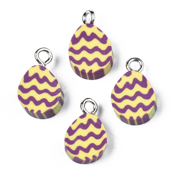 PandaHall Handmade Polymer Clay Charms, with Platinum Tone Iron Loop, Easter Egg, Yellow, 14~15x9x4~5mm, Hole: 2mm Polymer Clay Egg Yellow
PandaHall Handmade Polymer Clay Charms, with Platinum Tone Iron Loop, Easter Egg, Yellow, 14~15x9x4~5mm, Hole: 2mm Polymer Clay Egg Yellow