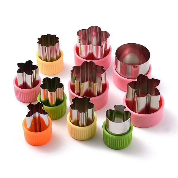 PandaHall 304 Stainless Steel Fruit & Vegetable Shaped Cookie Candy Food Cutters Molds, with PP Plastic Findings, for DIY Biscuit Baking..., Multicolor
PandaHall 304 Stainless Steel Fruit & Vegetable Shaped Cookie Candy Food Cutters Molds, with PP Plastic Findings, for DIY Biscuit Baking..., Multicolor