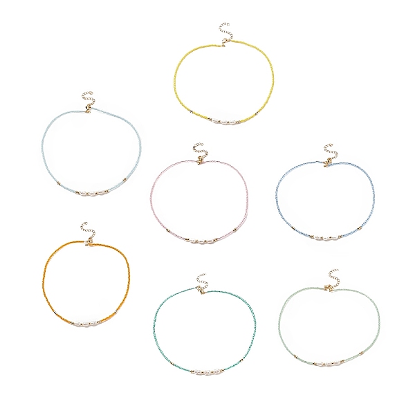 PandaHall 7Pcs 7 Colors Natural Pearl & Glass Seed Beaded Necklaces Set for Women, Mixed Color, 14.37~14.65 inch(365~372mm), 1Pc/color Pearl..., Multicolor
PandaHall 7Pcs 7 Colors Natural Pearl & Glass Seed Beaded Necklaces Set for Women, Mixed Color, 14.37~14.65 inch(365~372mm), 1Pc/color Pearl..., Multicolor