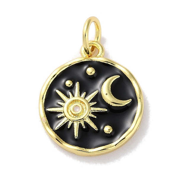 PandaHall Rack Plated Brass Enamel Pendants, with Jump Ring, Long-Lasting Plated, Lead Free & Cadmium Free, Real 18K Gold Plated, Flat Round..., Black
PandaHall Rack Plated Brass Enamel Pendants, with Jump Ring, Long-Lasting Plated, Lead Free & Cadmium Free, Real 18K Gold Plated, Flat Round..., Black