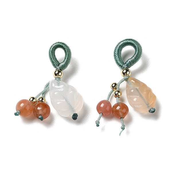PandaHall Natural Jade Pendants, Leaf Charms with Round Natural Agate Cord Tassel, 22~26mm, Pendants: 10~12x7.5~8x4.5~5.5mm, Hole: 5.8x3.2mm...
PandaHall Natural Jade Pendants, Leaf Charms with Round Natural Agate Cord Tassel, 22~26mm, Pendants: 10~12x7.5~8x4.5~5.5mm, Hole: 5.8x3.2mm...