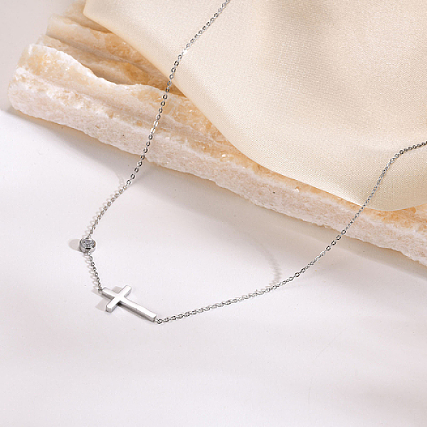 PandaHall Stainless Steel Cross Pendant Necklace, with Cubic Zirconia, Stainless Steel Color, 15.75~17.72 inch(40~45cm) Stainless Steel...
PandaHall Stainless Steel Cross Pendant Necklace, with Cubic Zirconia, Stainless Steel Color, 15.75~17.72 inch(40~45cm) Stainless Steel...