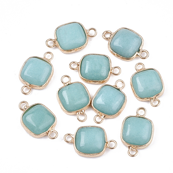 PandaHall Natural White Jade Links connectors, with Brass Findings, Dyed, Square, Golden, 21x13x5~5.5mm, Hole: 2.5mm Jade Square
PandaHall Natural White Jade Links connectors, with Brass Findings, Dyed, Square, Golden, 21x13x5~5.5mm, Hole: 2.5mm Jade Square