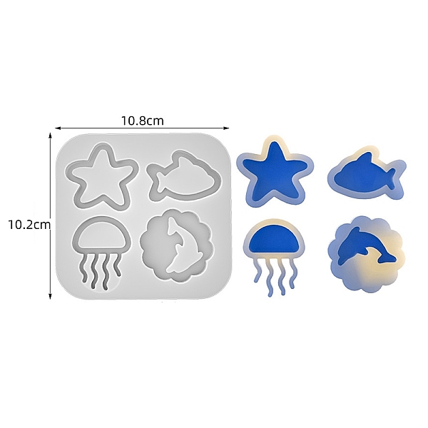 PandaHall DIY Silhouette Silicone Quicksand Mold, Resin Casting Molds, Starfish, 108x102x11mm Silicone Starfish White
PandaHall DIY Silhouette Silicone Quicksand Mold, Resin Casting Molds, Starfish, 108x102x11mm Silicone Starfish White