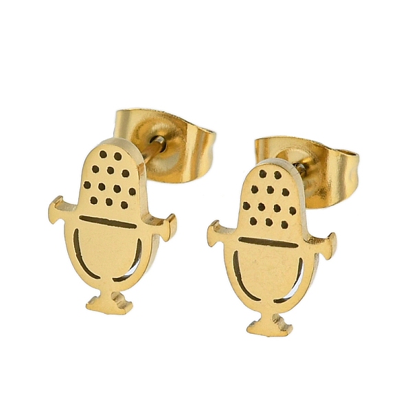 PandaHall 304 Stainless Steel Stud Earrings, Golden, Musical Instruments, 11x8mm 304 Stainless Steel Musical Instruments
PandaHall 304 Stainless Steel Stud Earrings, Golden, Musical Instruments, 11x8mm 304 Stainless Steel Musical Instruments