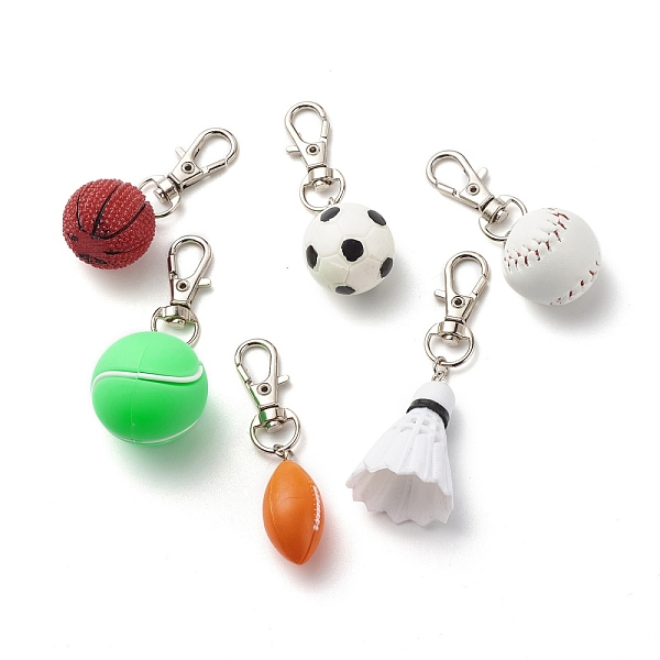 PandaHall Resin & Plastic Sports Ball Pendant Decorations, Lobster Clasp Charms, Clip-on Charms, for Keychain, Purse, Backpack Ornament..., Multicolor
PandaHall Resin & Plastic Sports Ball Pendant Decorations, Lobster Clasp Charms, Clip-on Charms, for Keychain, Purse, Backpack Ornament..., Multicolor