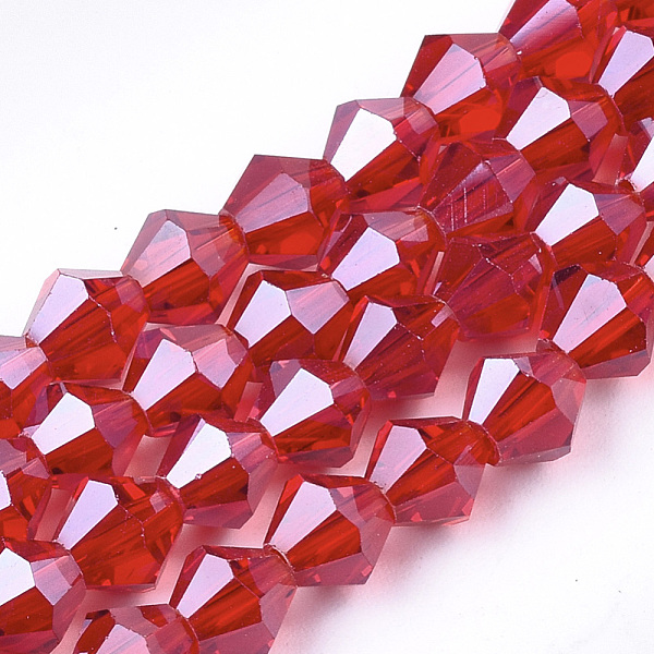 PandaHall Electroplate Glass Beads Strands, Pearl Luster Plated, Faceted, Bicone, Red, 6x5.5~6mm, Hole: 1mm, about 44~47pcs/strand...
PandaHall Electroplate Glass Beads Strands, Pearl Luster Plated, Faceted, Bicone, Red, 6x5.5~6mm, Hole: 1mm, about 44~47pcs/strand...