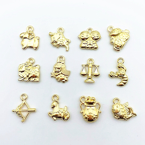 PandaHall Alloy Pendants, Cadmium Free & Lead Free, 12 Constellations, Golden, 10mm, 12pcs/set Alloy Constellation
PandaHall Alloy Pendants, Cadmium Free & Lead Free, 12 Constellations, Golden, 10mm, 12pcs/set Alloy Constellation
