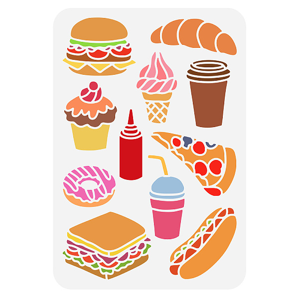 PandaHall Plastic Drawing Painting Stencils Templates, for Painting on Scrapbook Fabric Tiles Floor Furniture Wood, Rectangle, Food Pattern...
PandaHall Plastic Drawing Painting Stencils Templates, for Painting on Scrapbook Fabric Tiles Floor Furniture Wood, Rectangle, Food Pattern...