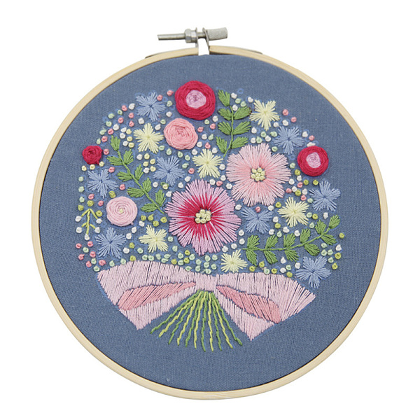 PandaHall Embroidery Kit, DIY Cross Stitch Kit, with Embroidery Hoops, Needle & Cloth with Flower Pattern, Colored Thread, Instruction...
PandaHall Embroidery Kit, DIY Cross Stitch Kit, with Embroidery Hoops, Needle & Cloth with Flower Pattern, Colored Thread, Instruction...