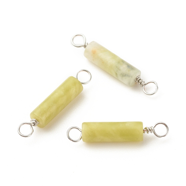 PandaHall Natural Plum Blossom Jade Connector Charms, with Platinum Tone Eco-Friendly Brass Wire Double Loops, Column, 23~24x4mm, Hole...
PandaHall Natural Plum Blossom Jade Connector Charms, with Platinum Tone Eco-Friendly Brass Wire Double Loops, Column, 23~24x4mm, Hole...