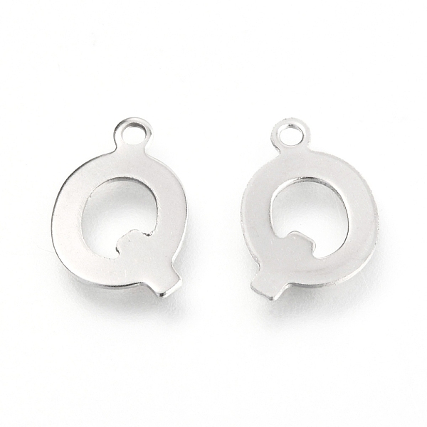PandaHall 201 Stainless Steel Charms, Alphabet, Letter.Q, 12.6x8.3x0.7mm, Hole: 1.2mm 201 Stainless Steel Letter Q
PandaHall 201 Stainless Steel Charms, Alphabet, Letter.Q, 12.6x8.3x0.7mm, Hole: 1.2mm 201 Stainless Steel Letter Q