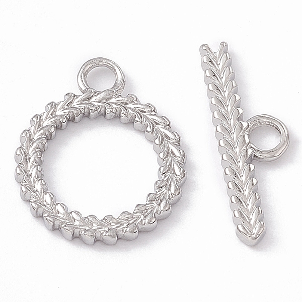 PandaHall 304 Stainless Steel Toggle Clasps, Ring, Stainless Steel Color, Ring: 18x15x1.5mm, Hole: 2.5mm, 9.5mm inner diameter, Bar...
PandaHall 304 Stainless Steel Toggle Clasps, Ring, Stainless Steel Color, Ring: 18x15x1.5mm, Hole: 2.5mm, 9.5mm inner diameter, Bar...