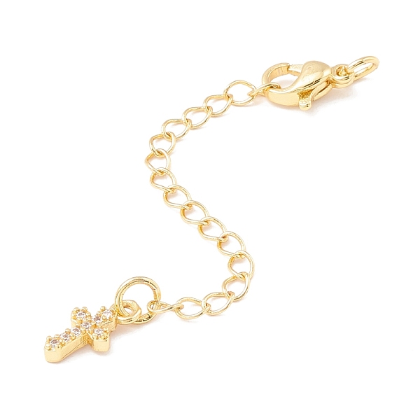 PandaHall Brass Micro Pave Cubic Zirconia Chain Extender, with Stainless Steel Lobster Claw Clasps and Cross Charm, Long-Lasting Plated..., Clear
PandaHall Brass Micro Pave Cubic Zirconia Chain Extender, with Stainless Steel Lobster Claw Clasps and Cross Charm, Long-Lasting Plated..., Clear