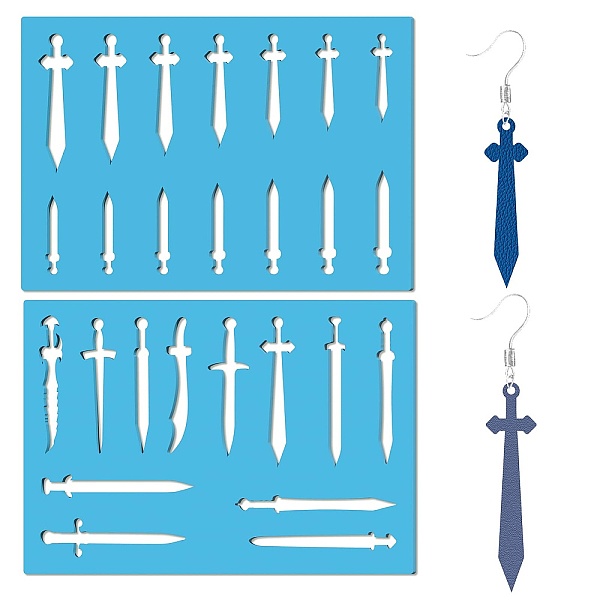 PandaHall Acrylic Earring Handwork Template, Card Leather Cutting Stencils, Deep Sky Blue, Sword, 130x90x2mm, 2pcs/set Acrylic Others
PandaHall Acrylic Earring Handwork Template, Card Leather Cutting Stencils, Deep Sky Blue, Sword, 130x90x2mm, 2pcs/set Acrylic Others