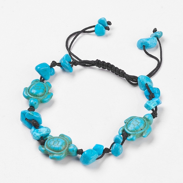 PandaHall Dyed & Synthetic Turquoise(Dyed) Braided Bead Bracelets, with Nylon Cord, Chips & Tortoise, 1-3/4 inch(4.5cm) Synthetic Turquoise
PandaHall Dyed & Synthetic Turquoise(Dyed) Braided Bead Bracelets, with Nylon Cord, Chips & Tortoise, 1-3/4 inch(4.5cm) Synthetic Turquoise