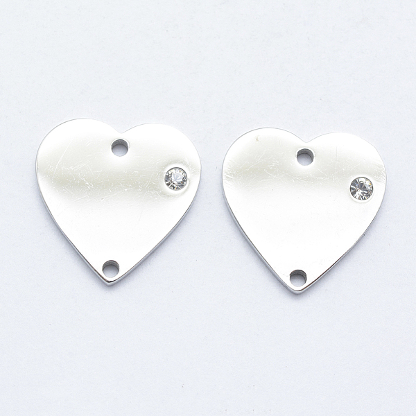PandaHall 316 Surgical Stainless Steel Micro Pave Cubic Zirconia Links connectors, Heart, Clear, Stainless Steel Color, 15x15x2mm, Hole: 1mm...
PandaHall 316 Surgical Stainless Steel Micro Pave Cubic Zirconia Links connectors, Heart, Clear, Stainless Steel Color, 15x15x2mm, Hole: 1mm...