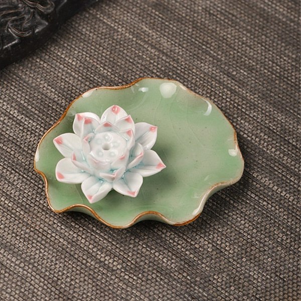 PandaHall Porcelain Incense Burners, Lotus with Leaf Incense Holders, Home Office Teahouse Zen Buddhist Supplies, Light Green, 120x90x35mm...
PandaHall Porcelain Incense Burners, Lotus with Leaf Incense Holders, Home Office Teahouse Zen Buddhist Supplies, Light Green, 120x90x35mm...