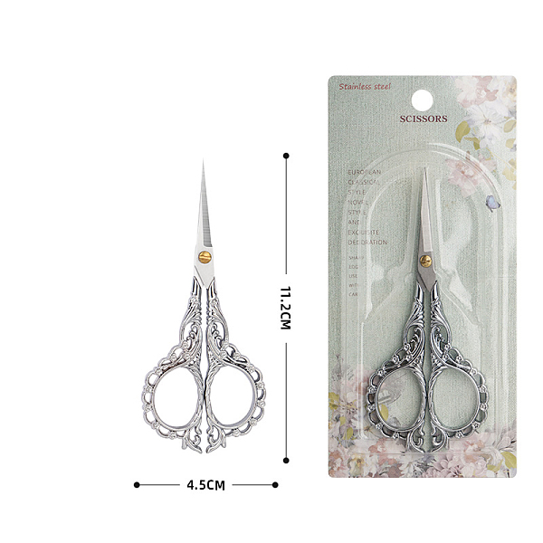 PandaHall Stainless Steel Scissors, Embroidery Scissors, Sewing Scissors, with Zinc Alloy Handle, Stainless Steel Color, 112x45mm Stainless...
PandaHall Stainless Steel Scissors, Embroidery Scissors, Sewing Scissors, with Zinc Alloy Handle, Stainless Steel Color, 112x45mm Stainless...