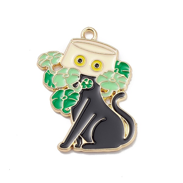 PandaHall Alloy Enamel Pendants, Light Gold, Cat with Potted Plant Charm, Black, 30x21.5x1.3mm, Hole: 1.8mm Alloy+Enamel Cat Shape Black
PandaHall Alloy Enamel Pendants, Light Gold, Cat with Potted Plant Charm, Black, 30x21.5x1.3mm, Hole: 1.8mm Alloy+Enamel Cat Shape Black
