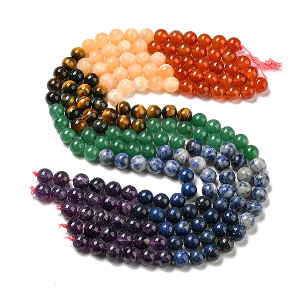PandaHall Chakra Natural Mixed Gemstone Beads Strands, Natural Carnelian & Yellow Jade & Jade & Tiger Eye & Amethyst & Lapis Lazuli & Blue...
PandaHall Chakra Natural Mixed Gemstone Beads Strands, Natural Carnelian & Yellow Jade & Jade & Tiger Eye & Amethyst & Lapis Lazuli & Blue...