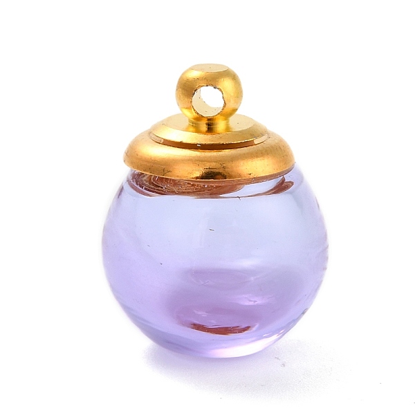 PandaHall Glass Bottle Pendants, with Brass Cap, Wish Bottle Pendant, Refillable Bottle Pendant, Round, Golden, Medium Purple, 23.5mm, Hole...
PandaHall Glass Bottle Pendants, with Brass Cap, Wish Bottle Pendant, Refillable Bottle Pendant, Round, Golden, Medium Purple, 23.5mm, Hole...