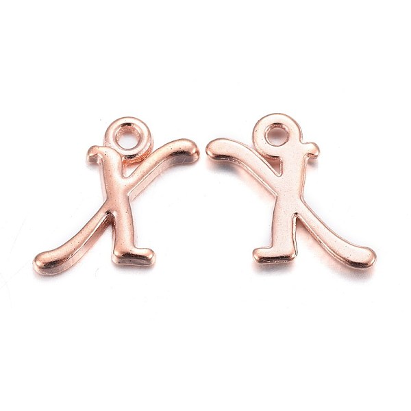 PandaHall Rose Gold Plated Alloy Letter Pendants, Rack Plating, Cadmium Free & Lead Free, Letter.X, 13x9x2mm, Hole: 1.5mm Alloy Letter
PandaHall Rose Gold Plated Alloy Letter Pendants, Rack Plating, Cadmium Free & Lead Free, Letter.X, 13x9x2mm, Hole: 1.5mm Alloy Letter