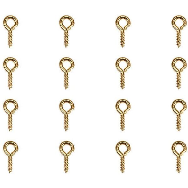 PandaHall Iron Screw Eye Pin Peg Bails, For Half Drilled Beads, Golden, 8x4x1mm, Hole: 2mm Iron
PandaHall Iron Screw Eye Pin Peg Bails, For Half Drilled Beads, Golden, 8x4x1mm, Hole: 2mm Iron
