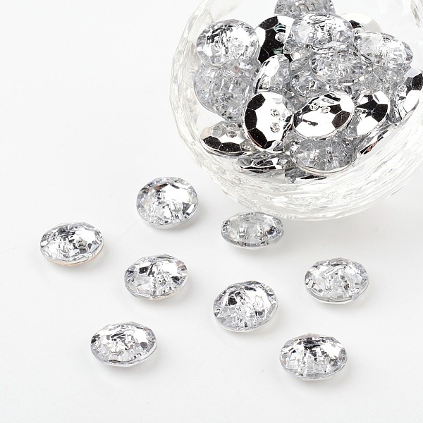 PandaHall Acrylic Rhinestone Buttons, 2-Hole, Faceted, Flat Round, Crystal, 13x4.5mm, Hole: 1mm Acrylic Rhinestone Flat Round Clear
PandaHall Acrylic Rhinestone Buttons, 2-Hole, Faceted, Flat Round, Crystal, 13x4.5mm, Hole: 1mm Acrylic Rhinestone Flat Round Clear